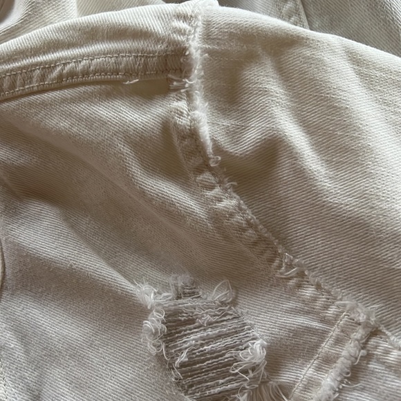 Marc by Marc Jacobs Alexa white distressed cotton jean jacket size medium - Picture 13 of 16